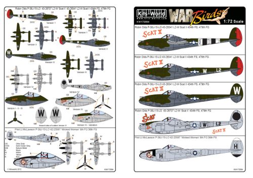 Lockheed P38J-15 Lightnings  KW172064