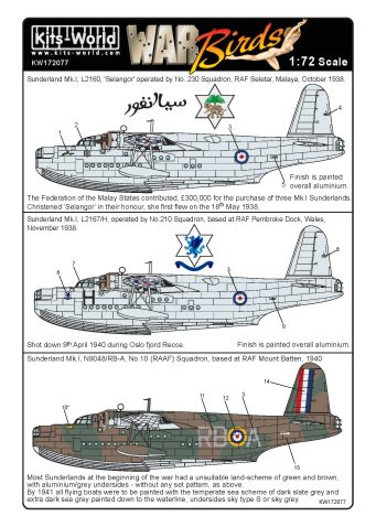 Short Sunderland MKI (RAF, RAAF)  KW172077