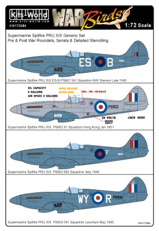 Spitfire PRXIX General markings KW172084