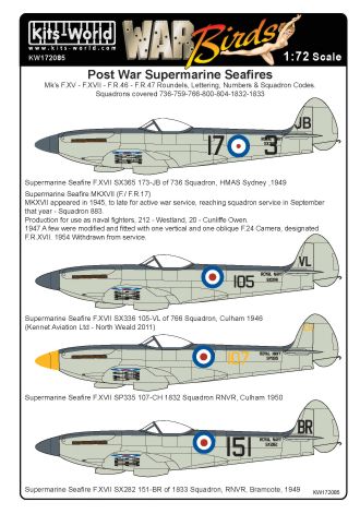 Seafire MKXVII (Royal Navy) KW172085