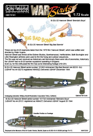 North American B25J Mitchell (Catch 22 stars "Brenda's Boys", "Big Bad Bonnie") REPRINT  kw172101