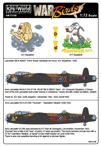 Avro lancaster (SE-X "Devil", KC-A 'Thumper") kw172108