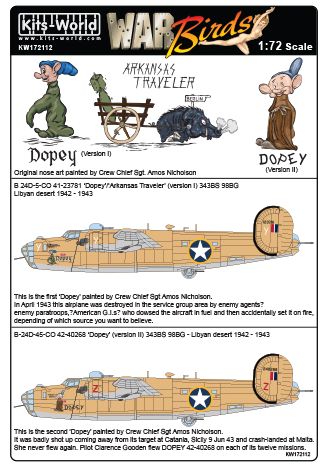 Consolidated B24D-5-CO Liberator (41-23781 'Dopey'/'Arkansas Traveler')  kw172112