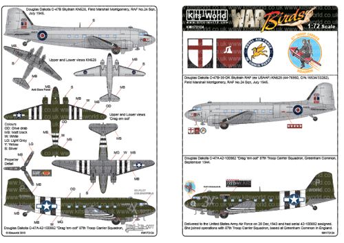 Douglas C47 Dakota (RAF, USAAF)  KW172124