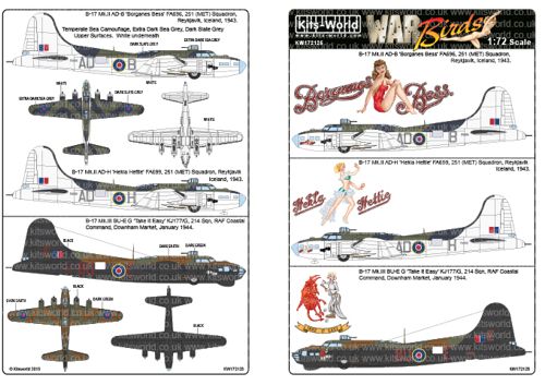 Boeing B17 Flying Fortress MKII/MKIII (RAF Coastal Command) KW172125