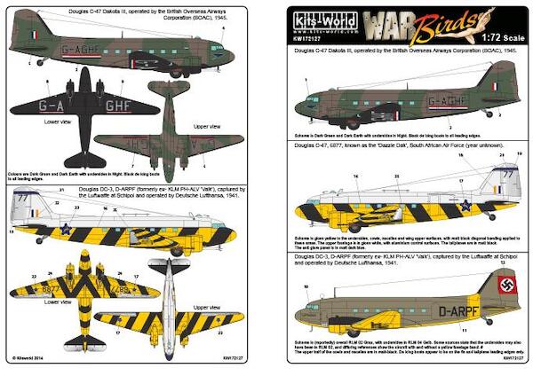 Douglas C47/DC3 Dakota (BOAC, Luftwaffe, SAAF) KW172127