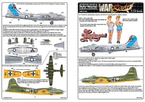 Boeing B17F/G Flying Fortress (USAAF, Luftwaffe) kw172130