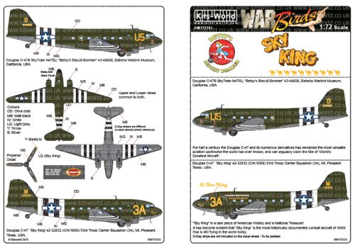 Douglas C47 Skytrain (USAAF)  KW172131