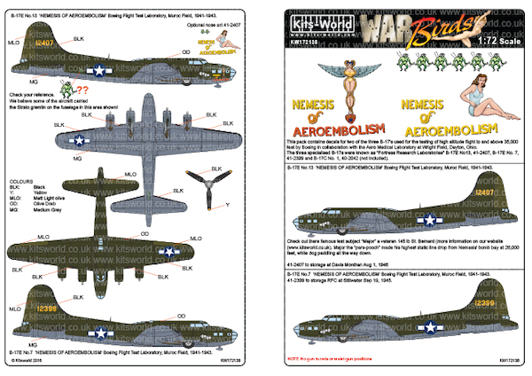 B17E Flying Fortress Testplanes kw172138