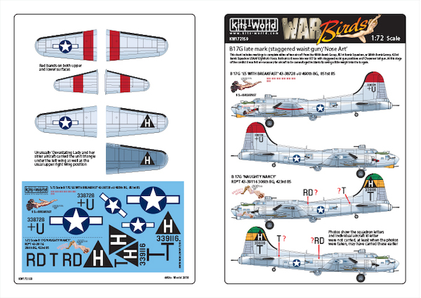 Boeing B17G Flying Fortress Late mark (Staggered waist gun) "Nose Art"  kw172159