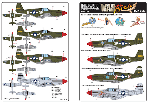 P51B Mustang Little Friends of the Mighty Eighth AF KW172178