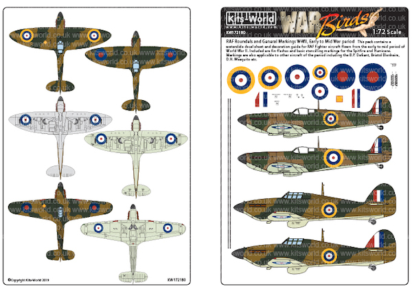 RAF Roundels and General markings WWII, Early to Mid War period KW172180