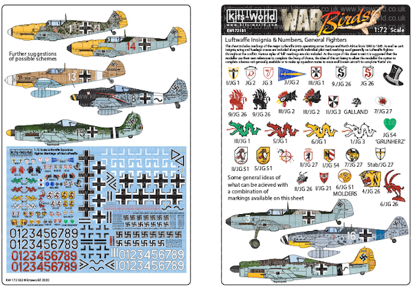 Luftwaffe Insignia and numbers, General Fighters KW172181