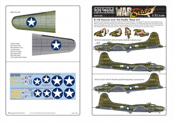 B17E Heavies over the Pacific "Nose Art" part 1  KW172182