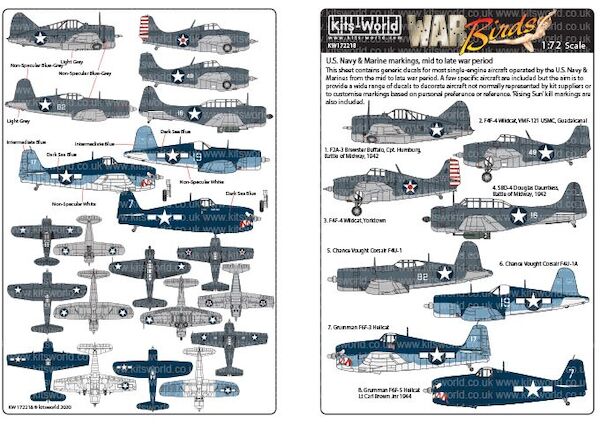 US Navy & Marine Markings Mid to late War Period  kw172218