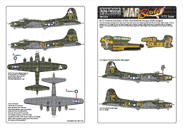 B17F Flying Fortress bombers of the 303BG "Hells Angels" part1 kw172238