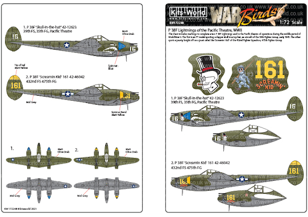 Lockheed P38F Lightnings of the Pacific Theatre WWII kw172248