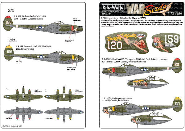 Lockheed P38F/H Lightnings of the Pacific Theatre WWII kw172249