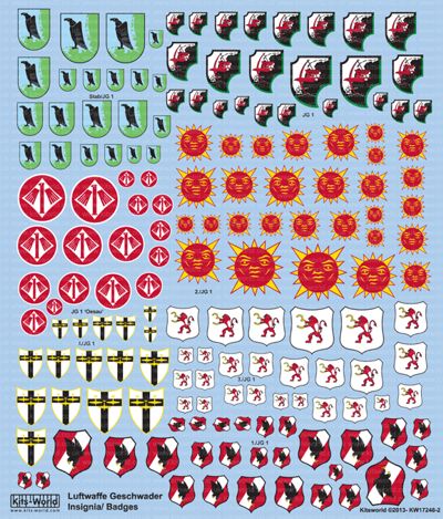 Luftwaffe fighter unit emblems in 1/48 and 1/72  kw17248-2