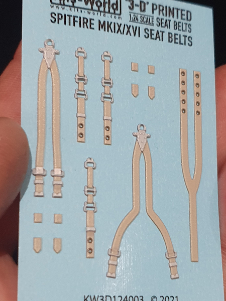 3D Colour Spitfire MKIX/XIV RAF Sutton Harness Seatbelts set KW3D124003