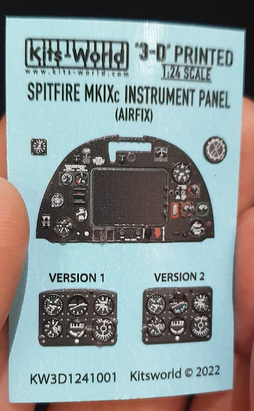 Instrument Panels Spitfire MKIX (Airfix) KW3D1241001