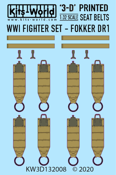 Seat belts WW1 Fokker Dr1 KW3D132008