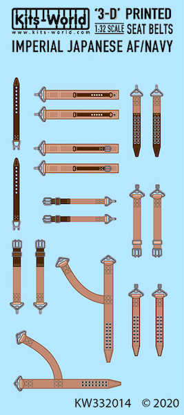 Seat belts Imperial Japanese AF/Navy WWII set KW3D132014