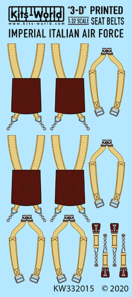 Seat belts Imperial Italian Air Force WWII set KW3D132015