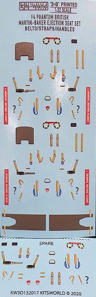 Seat belts, straps and ejection handles Martin Baker MK6 (F4 Phantom RAF, Royal Navy)  KW3D132017