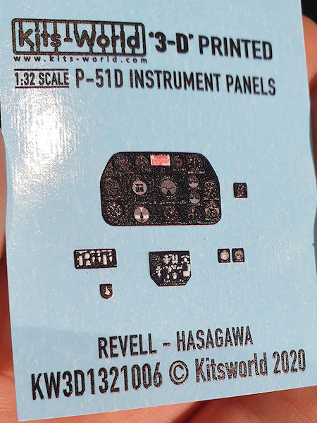 Instrument Panels P51D Mustang (Revell, Hasegawa) KW3D1321006