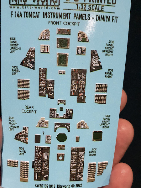 F14A Tomcat  Instrument Panels off (Tamiya)  KW3D1321013
