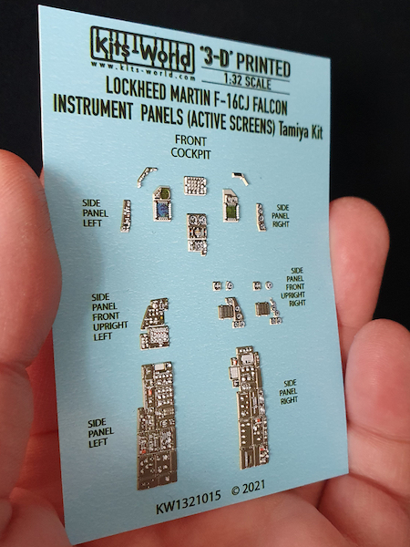 General Dynamics F16CJ Fighting Falcon Cockpit Instrumentation with Screens Active (Tamiya)  KW3D1321015
