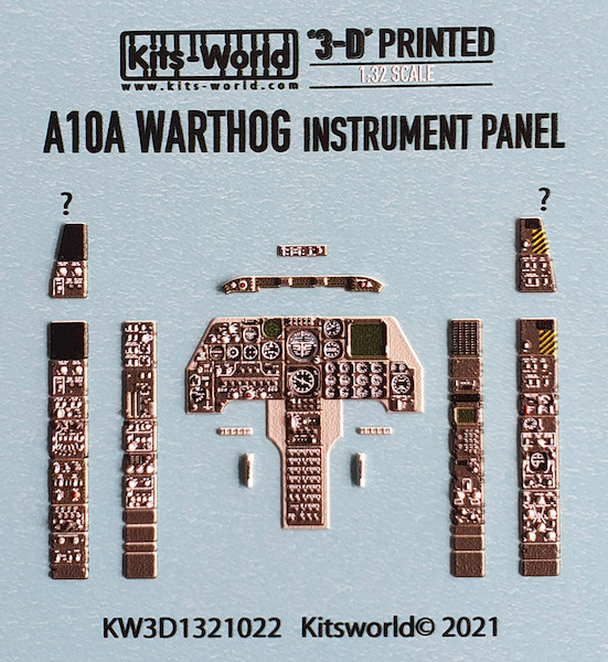 Fairchild A10A Thunderbolt II "Warthog" Cockpit Instrument panels (Trumpeter)  KW3D1321022