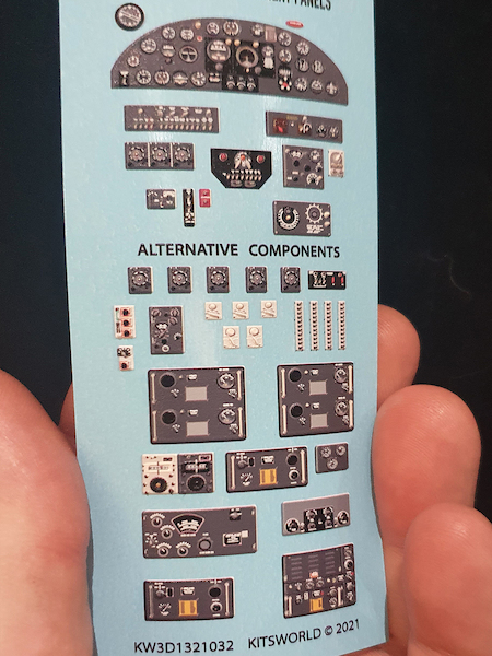 B25H Mitchell  Cockpit Instrumentation (Hong Kong Models)  KW3D1321032