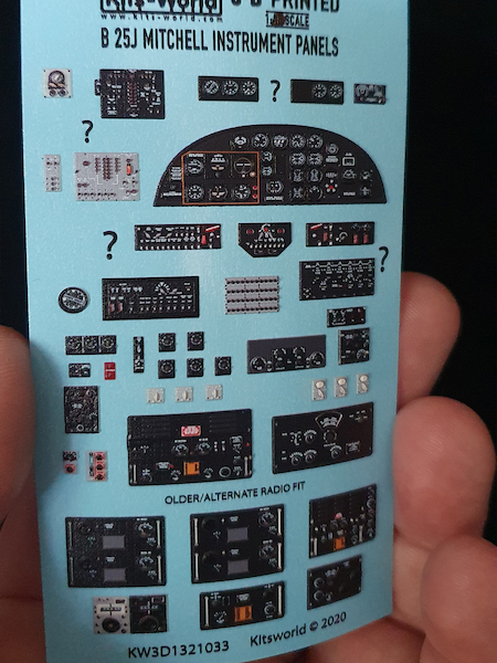 B25J Mitchell  Cockpit Instrumentation (Hong Kong Models)  KW3D1321033