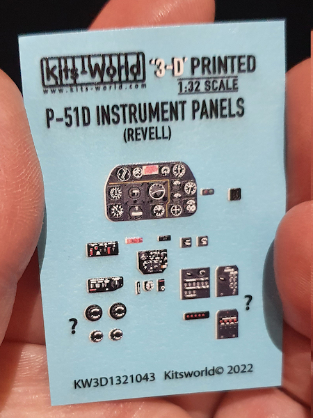 P51D Mustang Instrument panels (Revell)  KW3D1321043