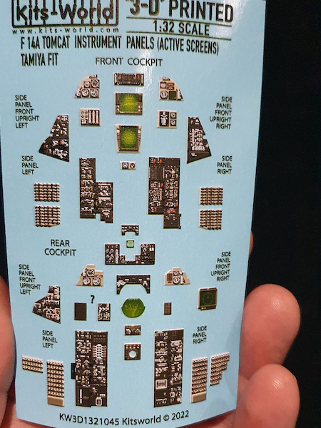 F14A Tomcat  Instrument Panels active (Tamiya)  KW3D1321045