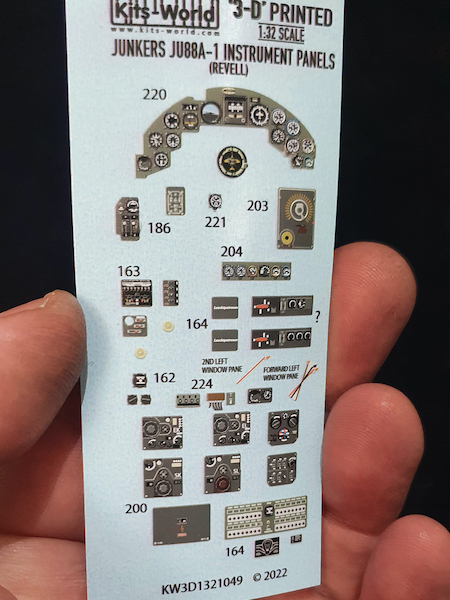 Junkers Ju88A-1 Instrument Panels (Revell) KW3D1321049