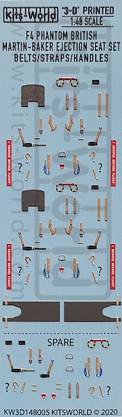 Seat belts, Straps and Ejection Handles Martin Baker MK6 for F4 Phantom (RAF, Royal Navy)  KW3D148005