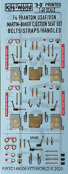 Seat belts, Straps and Ejection Handles Martin Baker MK6 for F4 Phantom (USAF, US Navy) KW3D148006