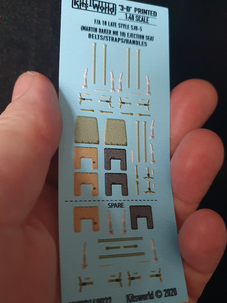 F/A18 Hornet Late style SJU5 (Martin Baker MK10) Seat belts set KW3D148022