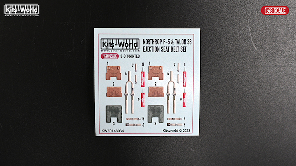 Northrop F5 & 38 Talon Ejection Seat belt Set KW3D148034