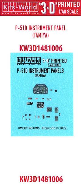 P51D Mustang Instrument panels (Tamiya) KW3D1481006