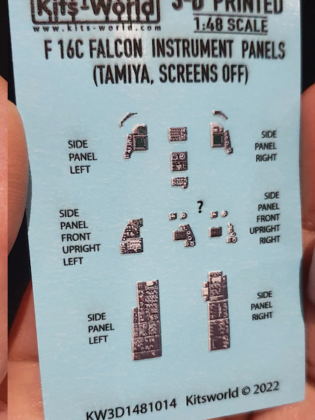 F16C Fighting Falcon Cockpit Instrumentation with Screens off (Tamiya)  KW3D1481014