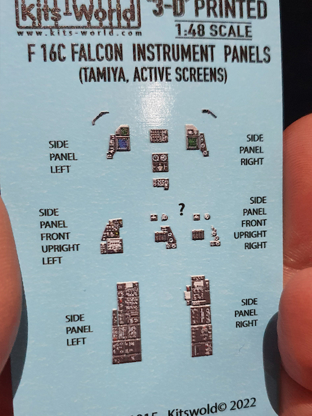 F16C Fighting Falcon Cockpit Instrumentation with Screens Active (Tamiya) KW3D1481015