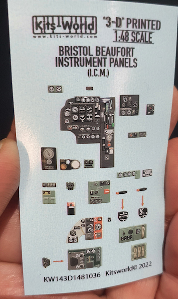 Bristol Beaufort Instrument Panels (ICM) KW3D1481036