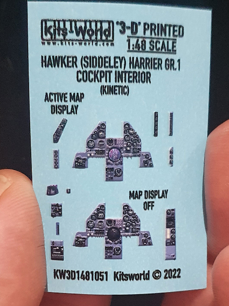Hawker Siddely Harrier GR1 Cockpit interior with Instrument panels both off and active (Kinetic)  KW3D1481051