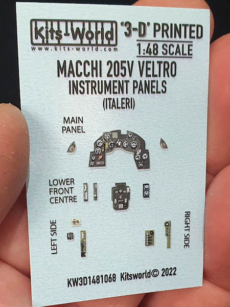 Macchi MC205V Veltro Instrument Panels (Italeri) KW3D1481068