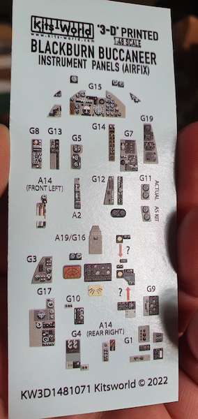 Blackburn Buccaneer Instrument Panels (Airfix)  KW3D1481071