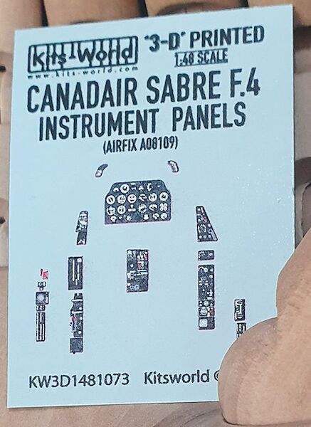 Canadair Sabre F4 Cockpit Instrument panels (Airfix) KW3D1481073